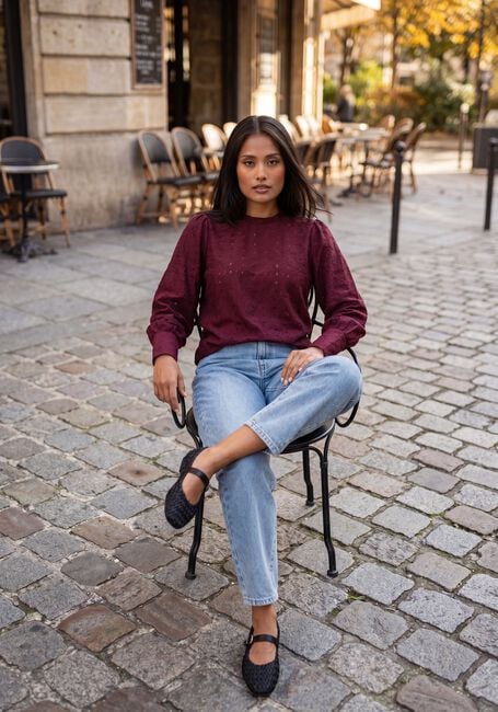 Lichtblauwe OBJECT Straight leg jeans OBJMIU ZOE MW BARREL ANKLE JEANS NOOS - large