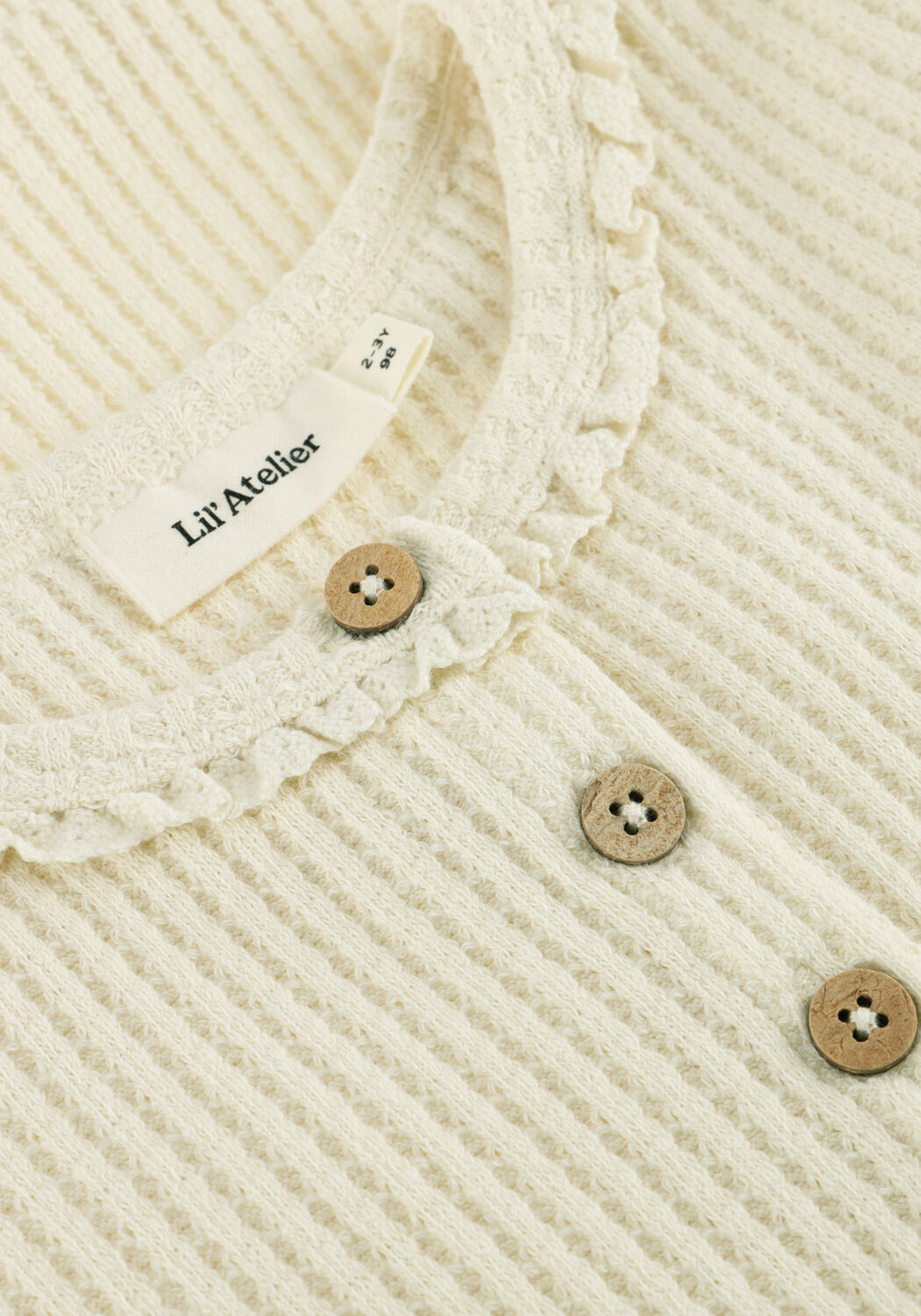 LIL' ATELIER Mini robe NMFOSANNE LS DRESS LIL Cr&egrave;me - large