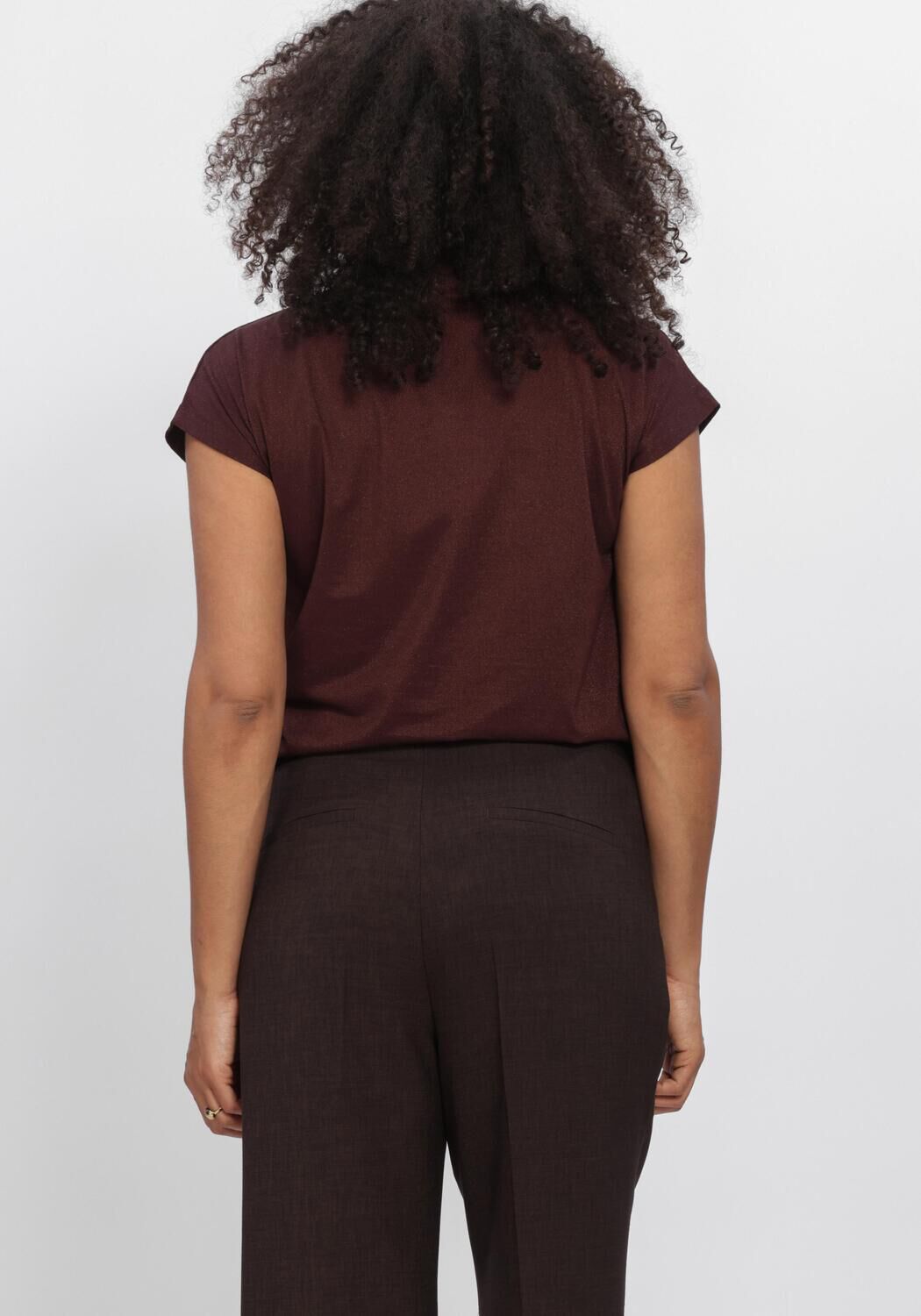 AIMEE THE LABEL MANDYW6 TOP Hauts & T-shirts Bordeaux - large