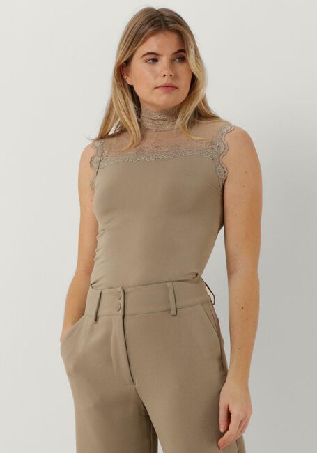 MINUS Haut VANESSA HIGH NECK en beige - large