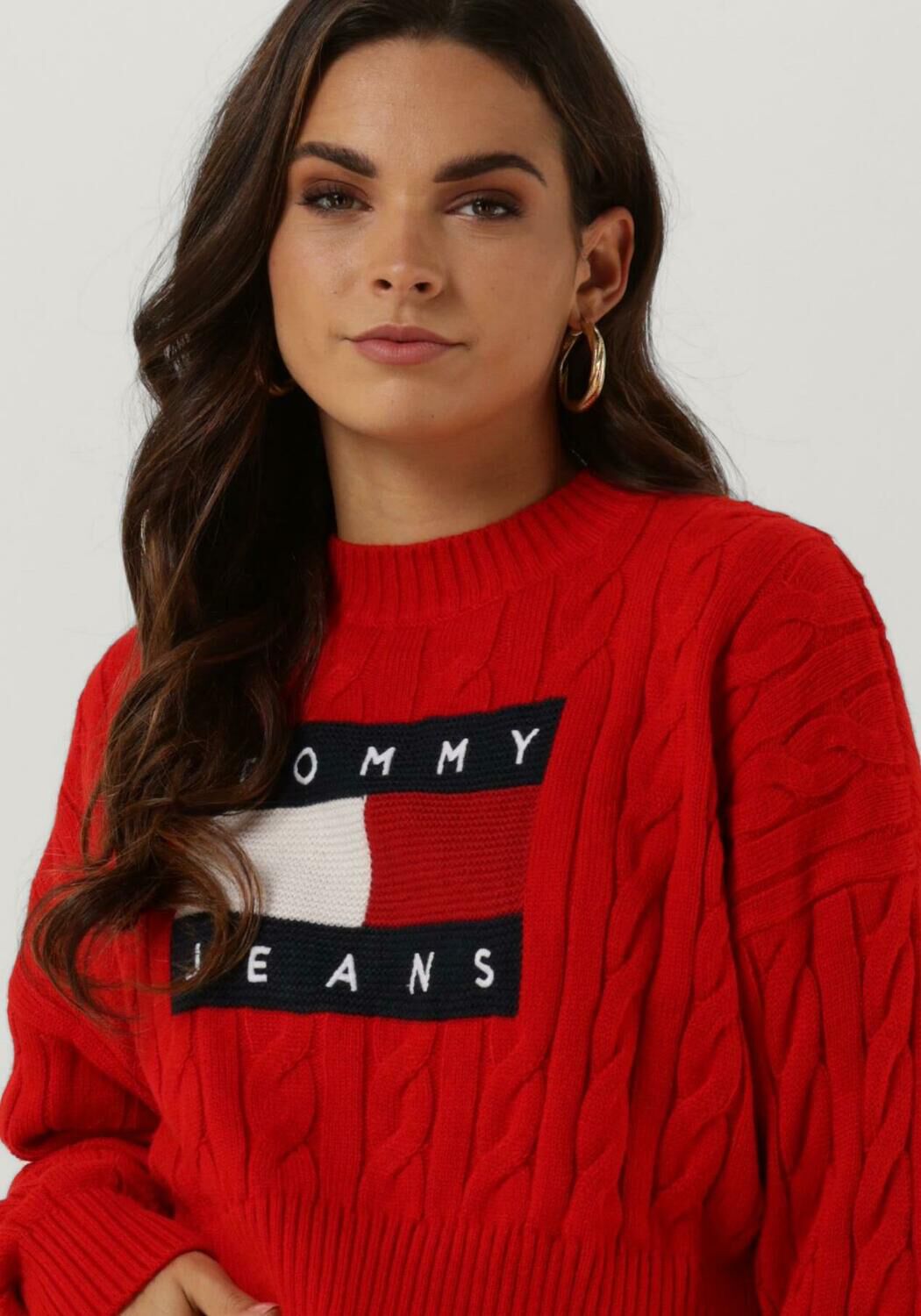 Tommy jeans trui rood outlet
