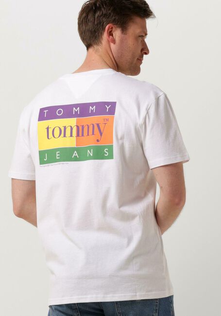 TOMMY JEANS T-shirt TJM REG SUMMER FLAG TEE Blanc - large