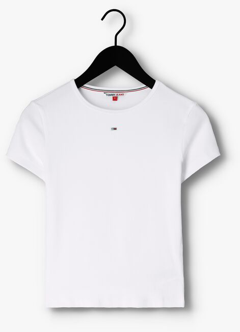 TOMMY JEANS T-shirt TJW BBY ESSENTIAL RIB SS en blanc - large