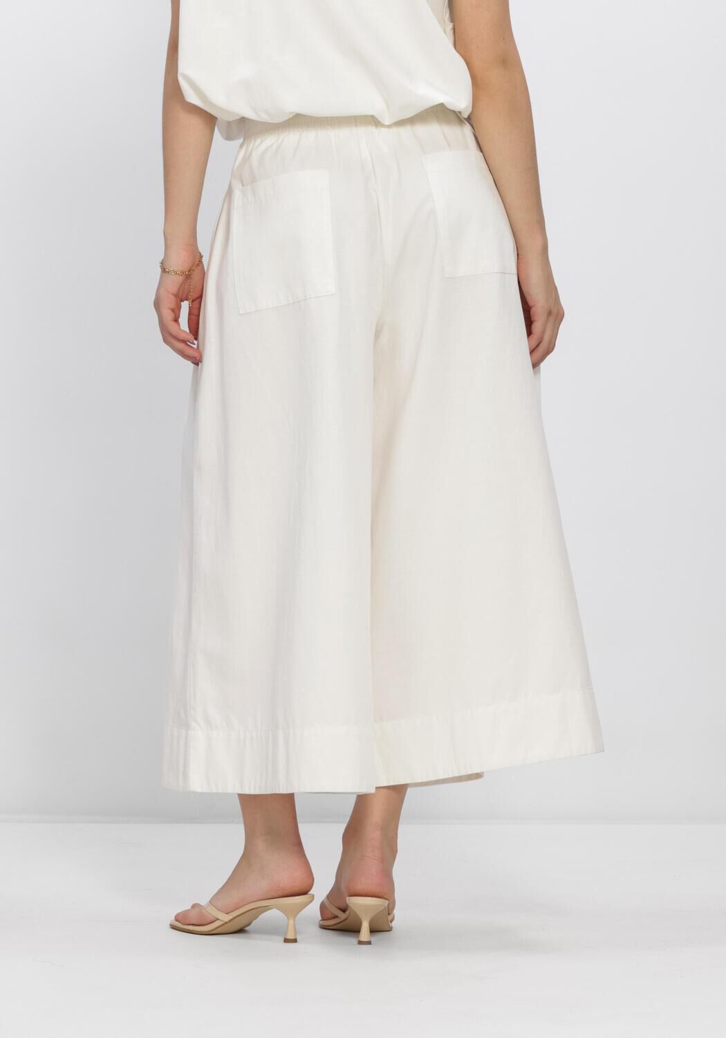 Witte MSCH COPENHAGEN Broeken/jumpsuits MSCHJOSILYN HW SKIRT PANTS - large