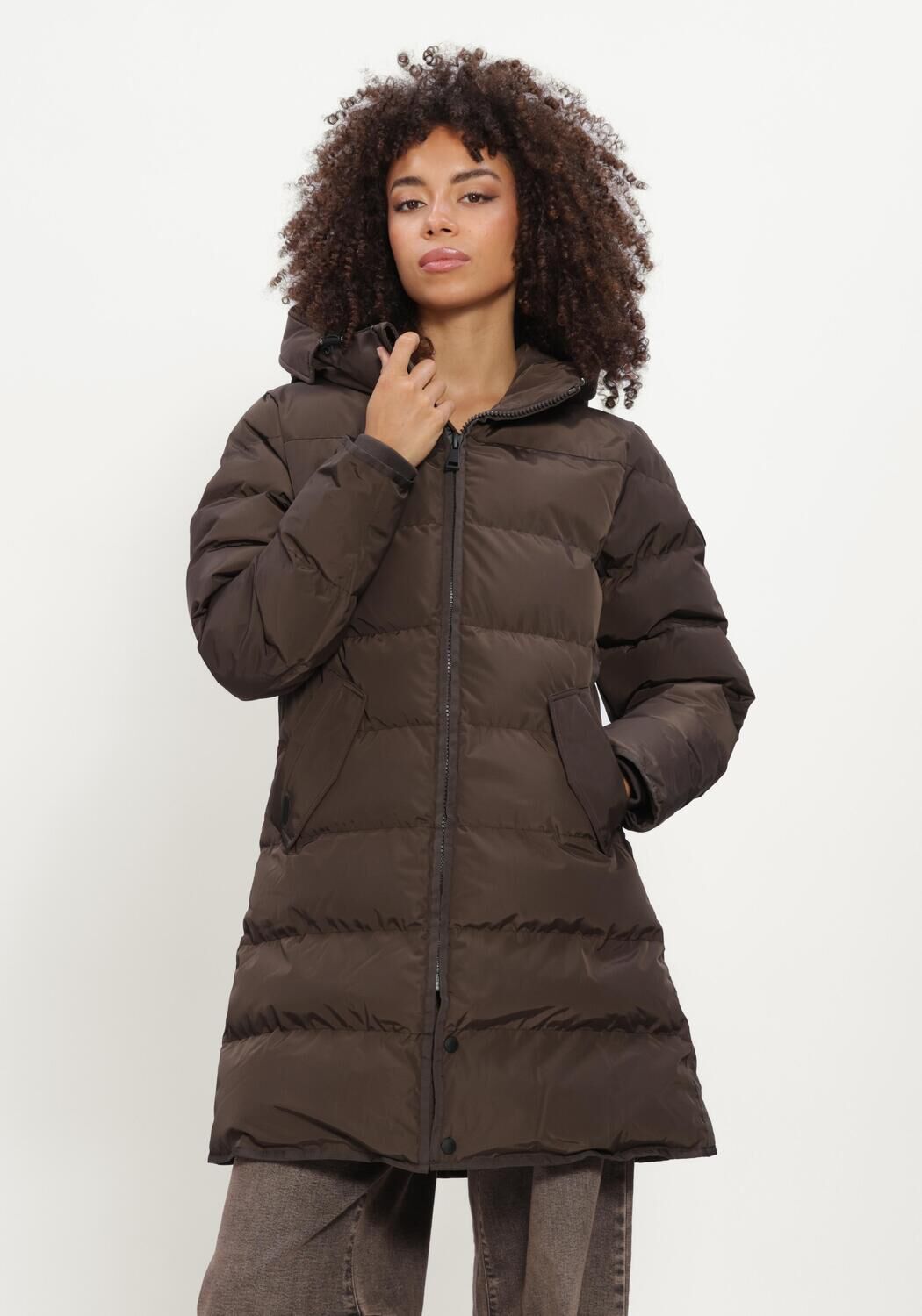 AIRFORCE Veste matelass&eacute; JADE JACKET en marron - large