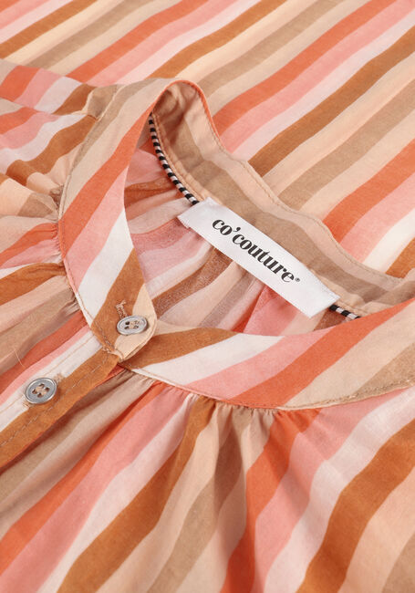 Oranje CO'COUTURE Midi jurk CELINA MULTI STRIPE SHIRT DRESS - large