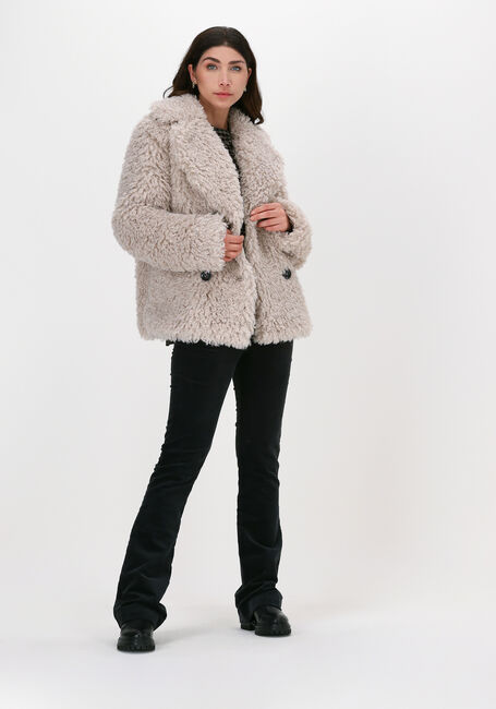 Taupe BEAUMONT Faux fur jas CURLI LIGHT WEIGHT SHORT COAT - large