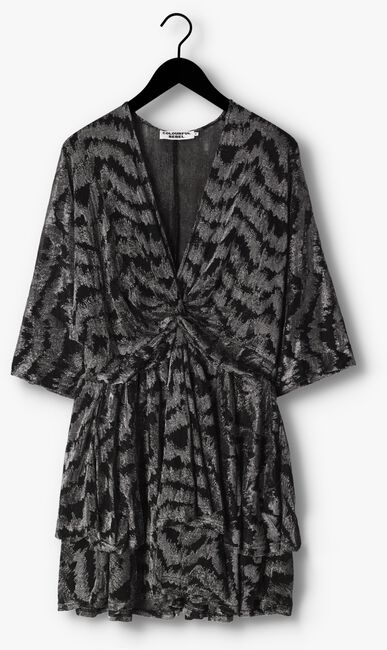 COLOURFUL REBEL Mini robe MENCIA ZEBRA METALLIC V-NECK DRESS en argent - large