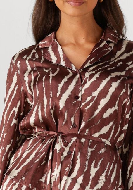 Bruine ROUGE EDIT  ROUSHIANA LS PRINTED RESORT COLLAR SHIRT - large