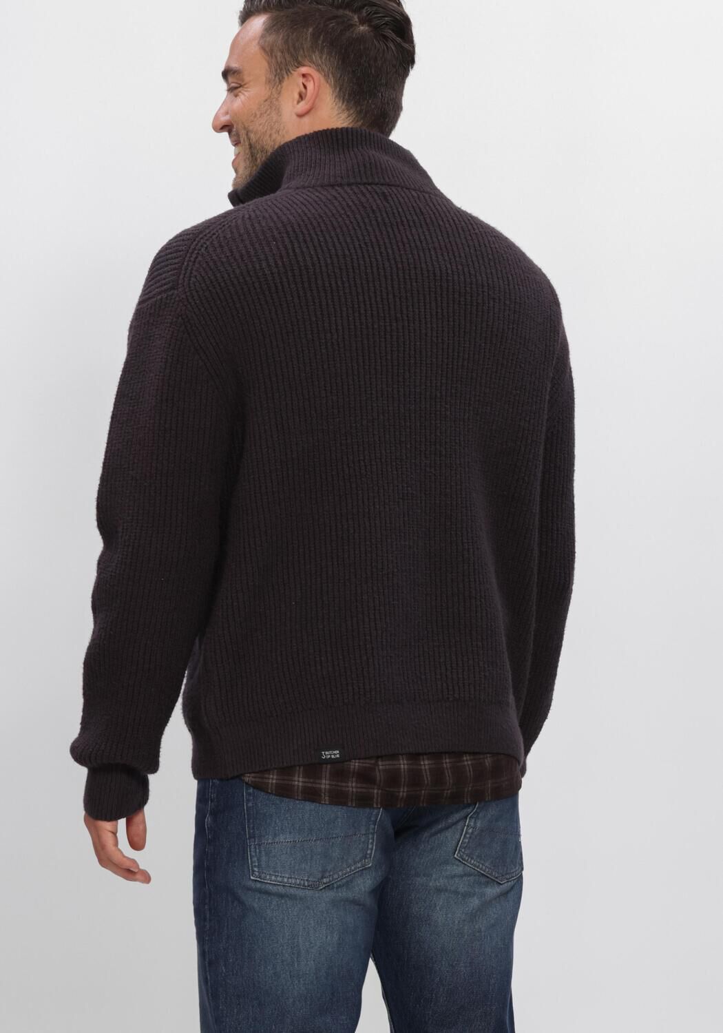 BUTCHER OF BLUE Pull MARKET HALF ZIP en marron - large