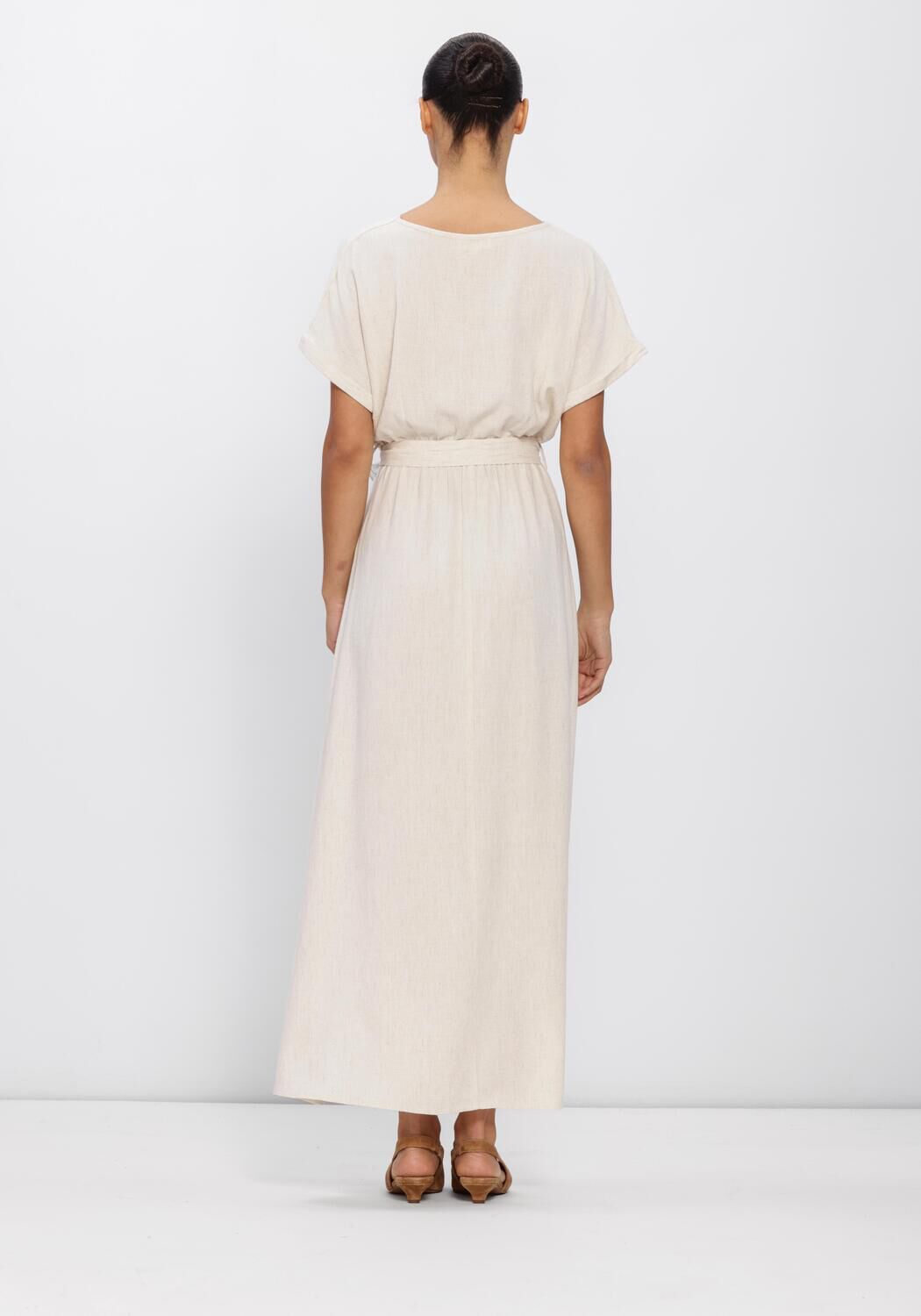 GRACE & MILA Robe maxi SS26110005 en beige - large