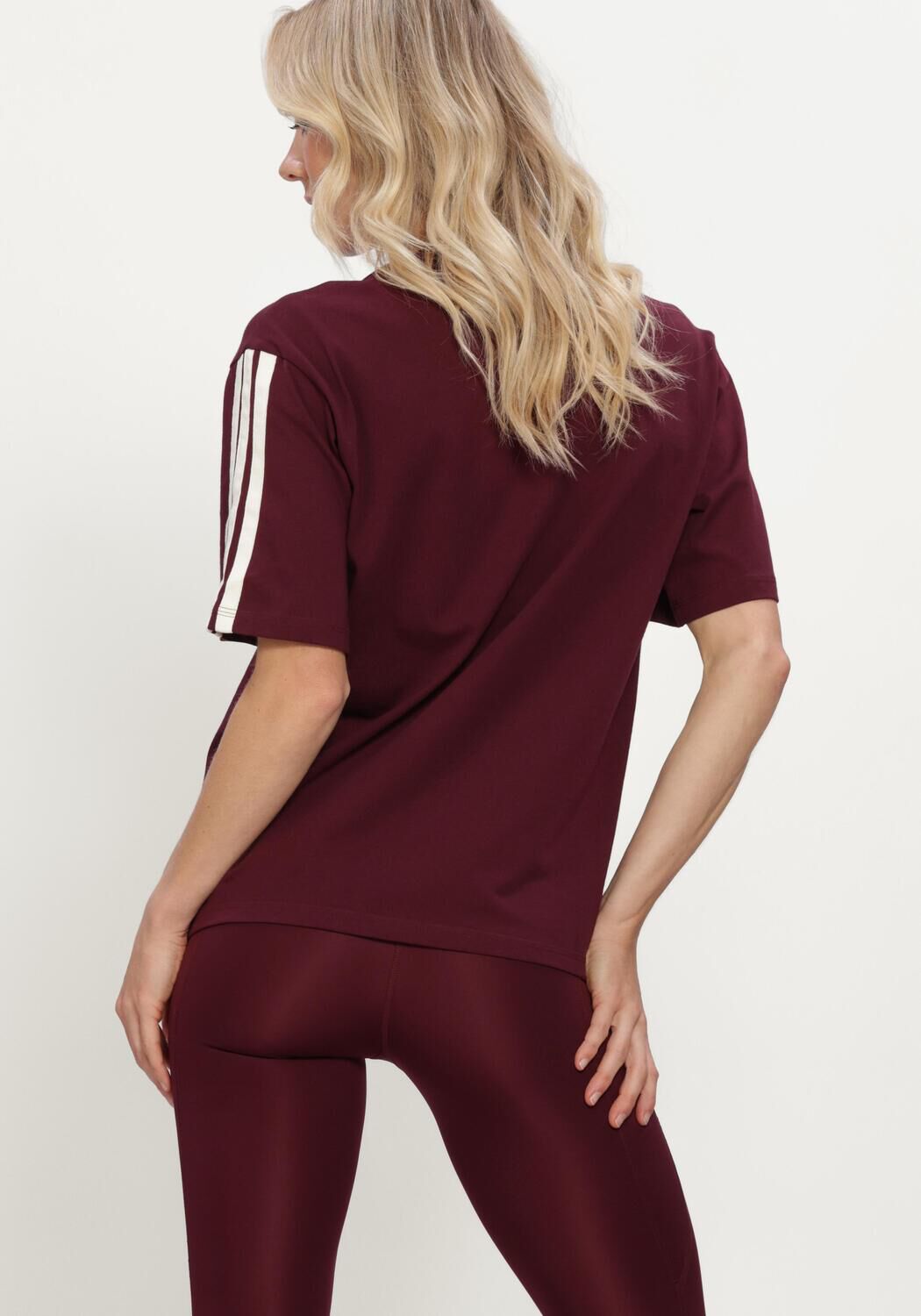 Bordeaux ADIDAS T-shirt W 3S SJ BF T - large
