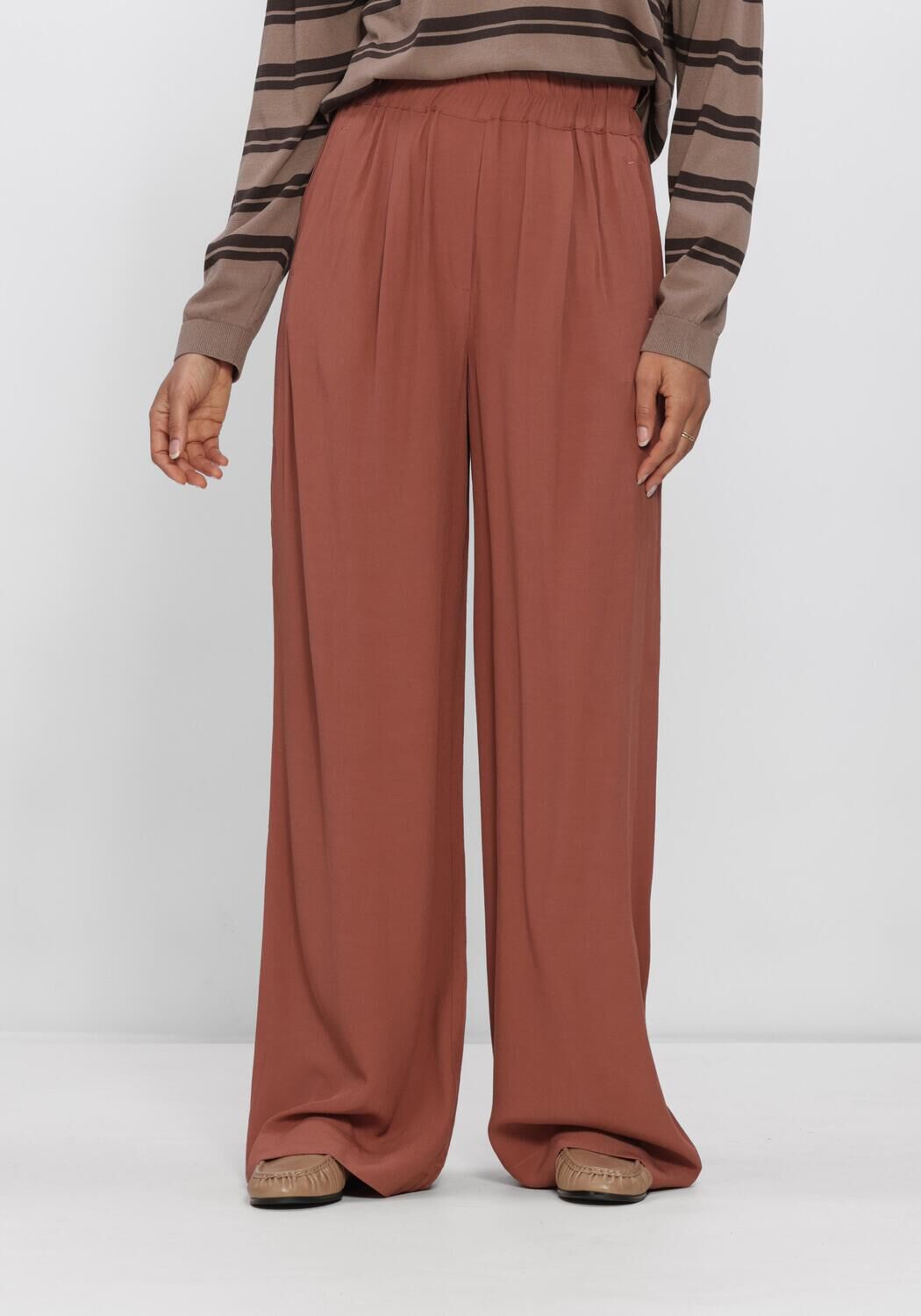 Beige BY-BAR Broeken/jumpsuits BENJI VISCOSE PANTS - large