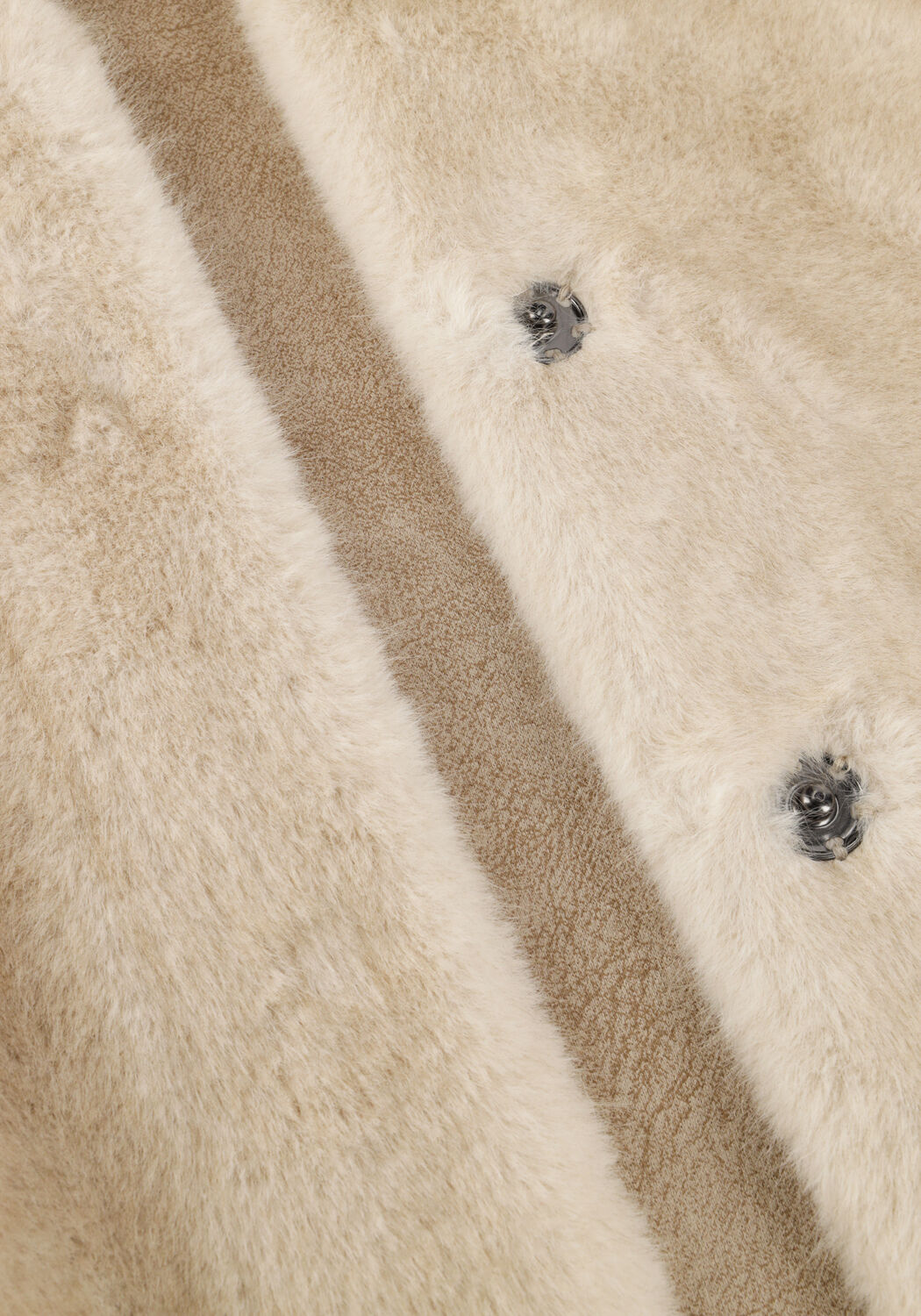 STUDIO AR Gilet OLENA FAUX MINK en beige - large