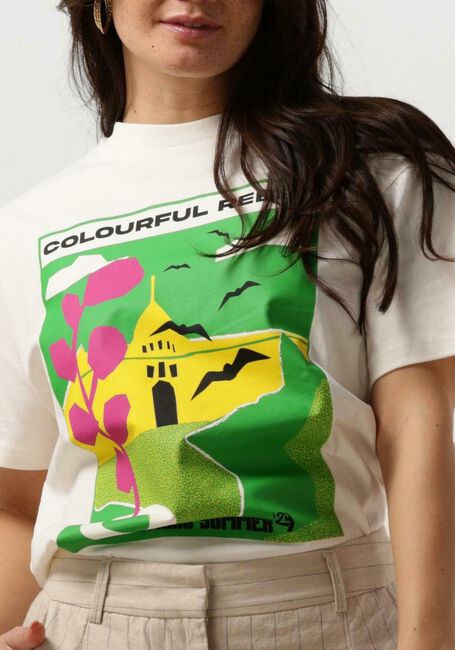 COLOURFUL REBEL T-shirt MOTEL SCENERY LOOSEFIT TEE en blanc - large
