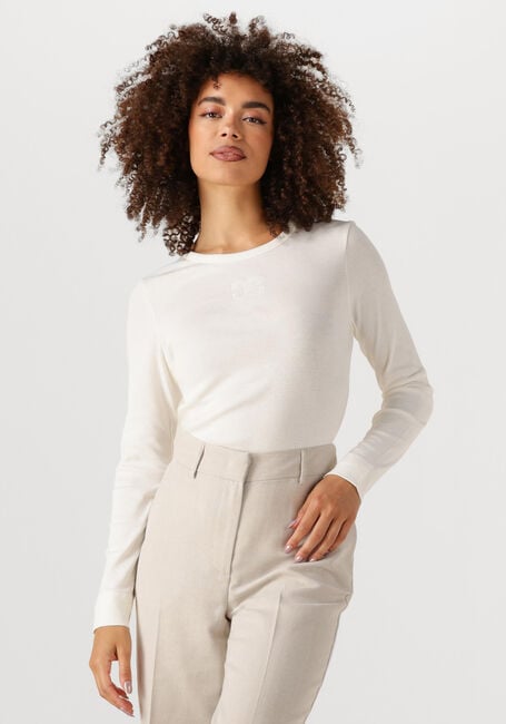 CO'COUTURE T-shirt GRANNY EMBROIDERY LONGSLEEVE TEE en blanc - large