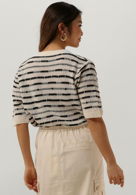 Zwarte NUKUS Trui VINNA PULLOVER SS STRIPE - large