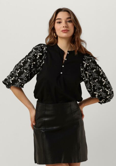 SUMMUM SHIRT COTTON EMBROIDERED Blouses en noir - large