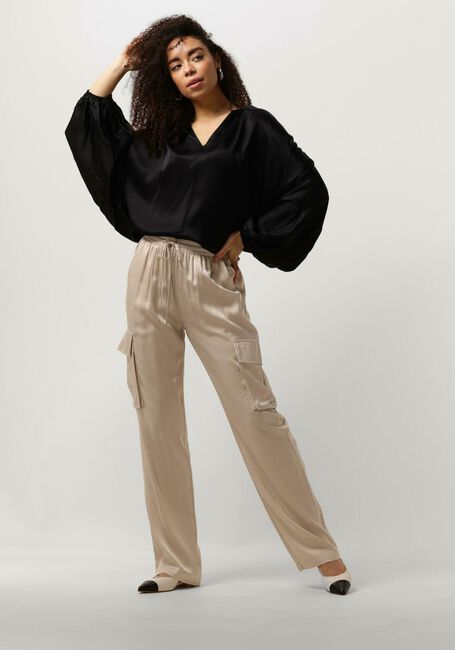 Zwarte RESORT FINEST  SATIN BALLOON BLOUSE - large