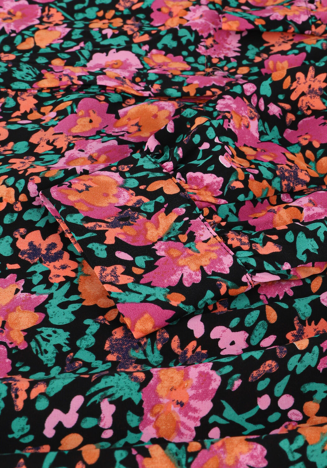 Paarse NEO NOIR Midi jurk CILIAN FLOWER MIX DRESS - large