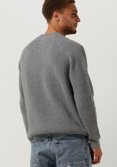 LYLE & SCOTT Pull SHAKER STITCH MOCK NECK JUMPER en gris - large
