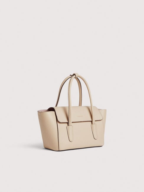 COCCINELLE DOUBLE BEAT Sac bandouli&egrave;re en beige - large