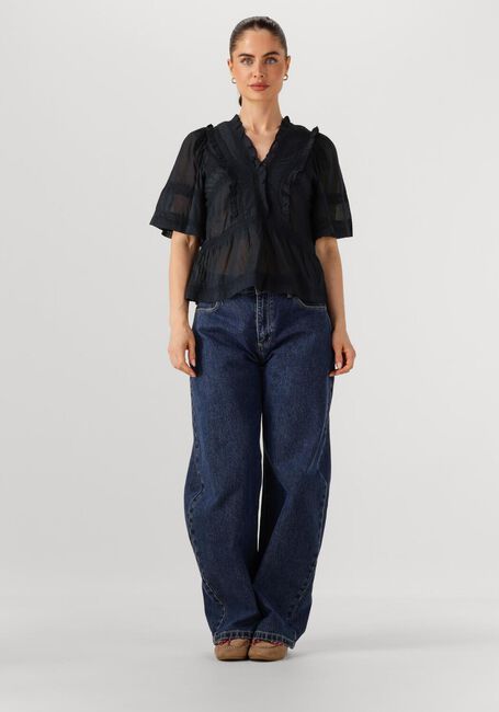 Donkerblauwe NEO NOIR  EVIENNE S VOILE TOP - large