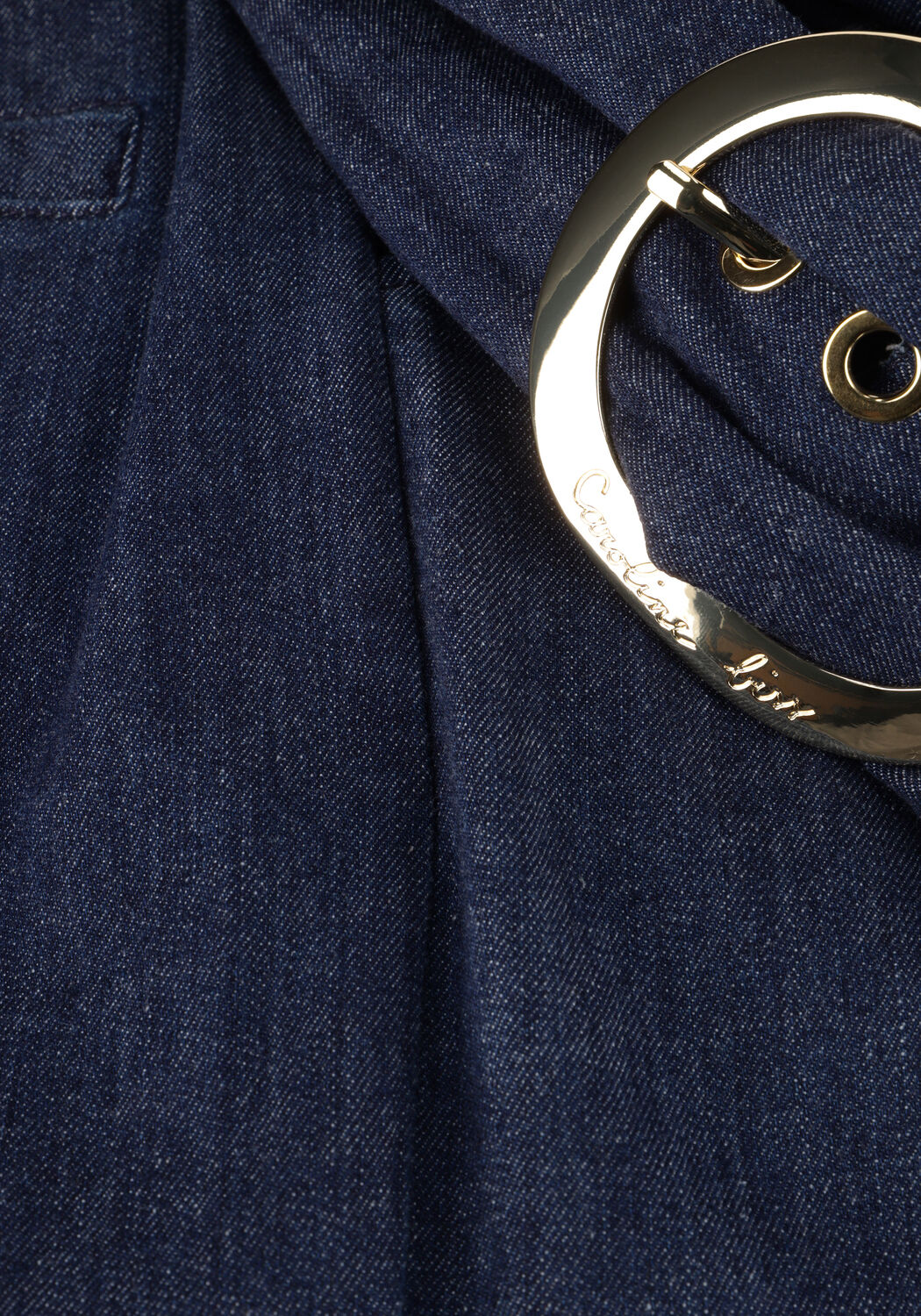 Blauwe CAROLINE BISS Wijde broek 1501 - large