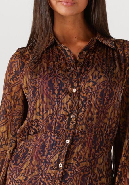 AMAYA AMSTERDAM Robe maxi TESSA en marron - large
