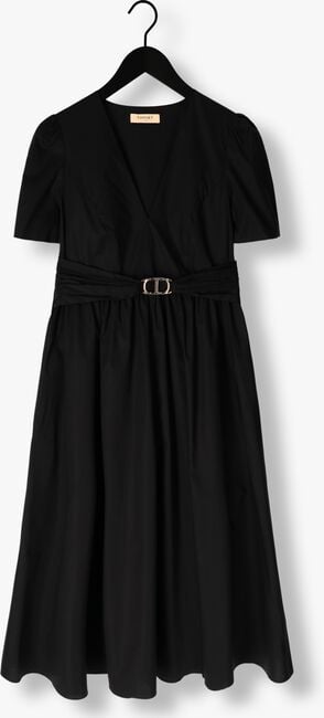Zwarte TWINSET MILANO Midi jurk WOVEN DRESS - large