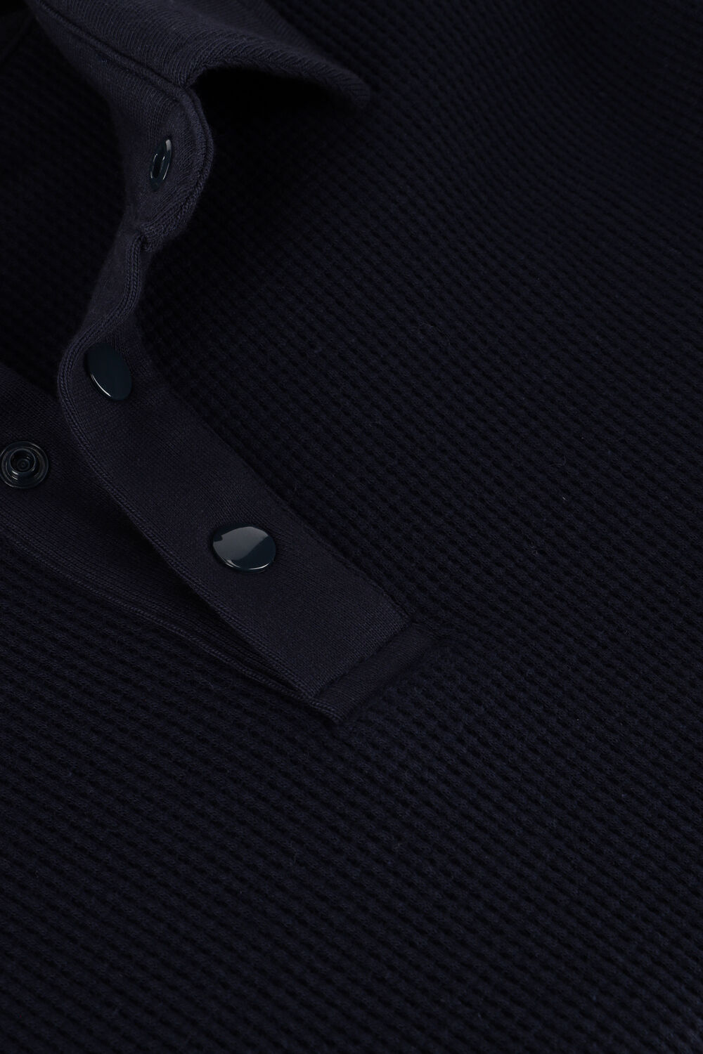 Donkerblauwe ANERKJENDT Polo AKKIKI WAFFLE POLO TEE - large