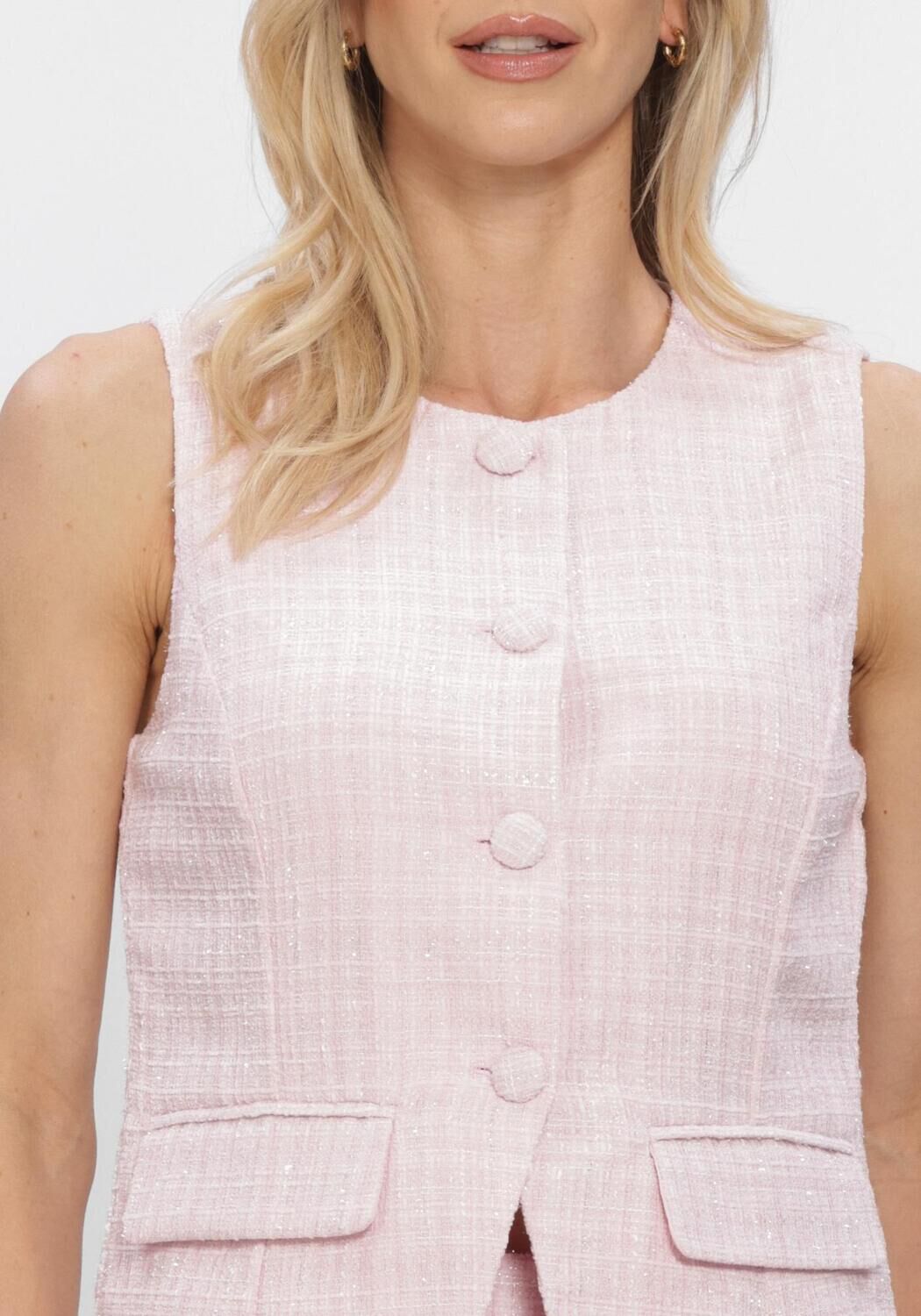 Roze Y.A.S. Blazers YASJOSE BOUCLE WAISTCOAT - large