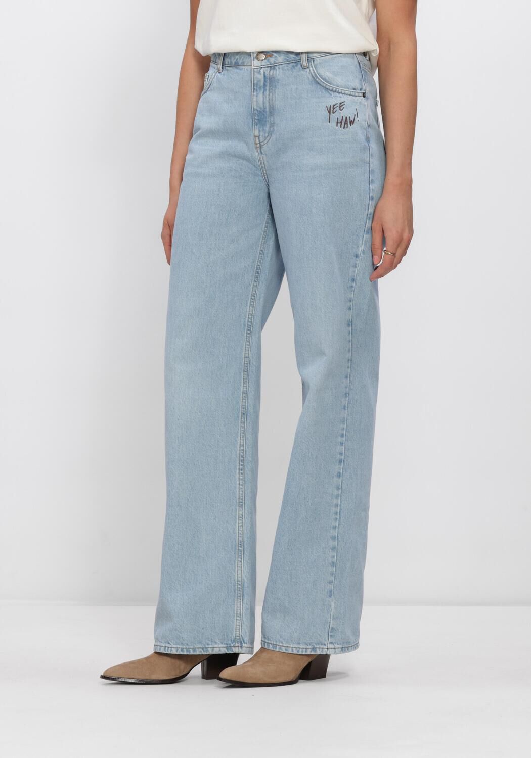 HARPER & YVE Wide jeans YVE-PA en bleu - large