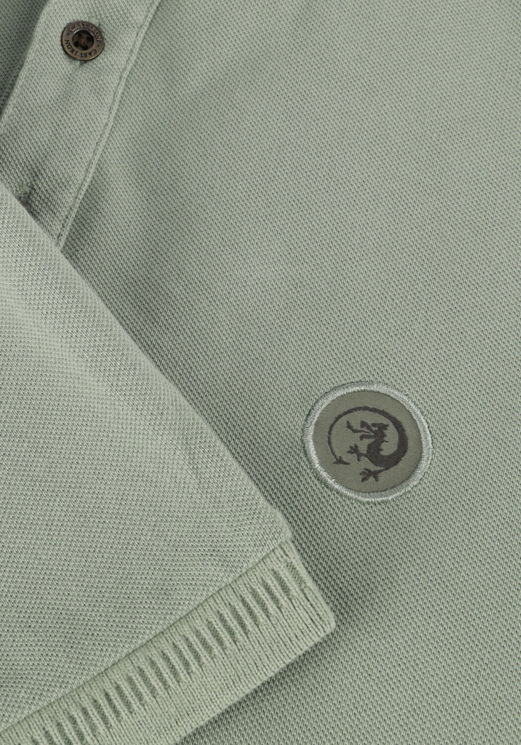 CAST IRON Polo SHORT SLEEVE POLO ESSENTIAL en vert - large