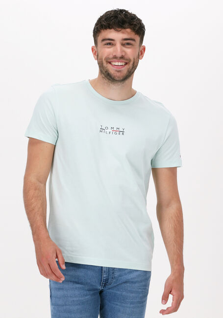 TOMMY HILFIGER T-shirt SQUARE LOGO TEE Menthe - large