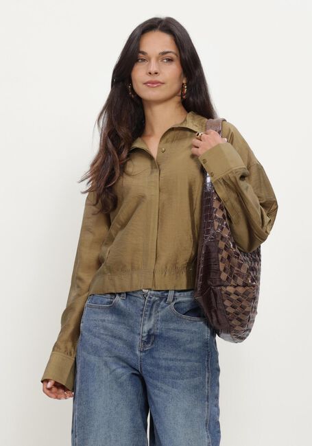 Groene ROUGE EDIT  ROUSTINA L/S HIGH NECK SHIRT/1 - large