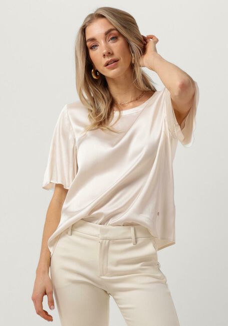 Ecru MOS MOSH  EVIE SS SATIN BLOUSE - large