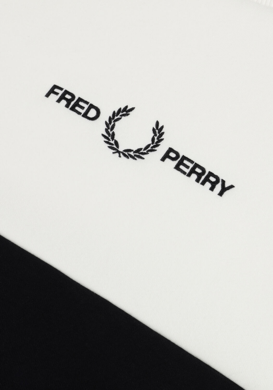 Grijze FRED PERRY Sweater COLOUR BLOCK SWEATSHIRT - large