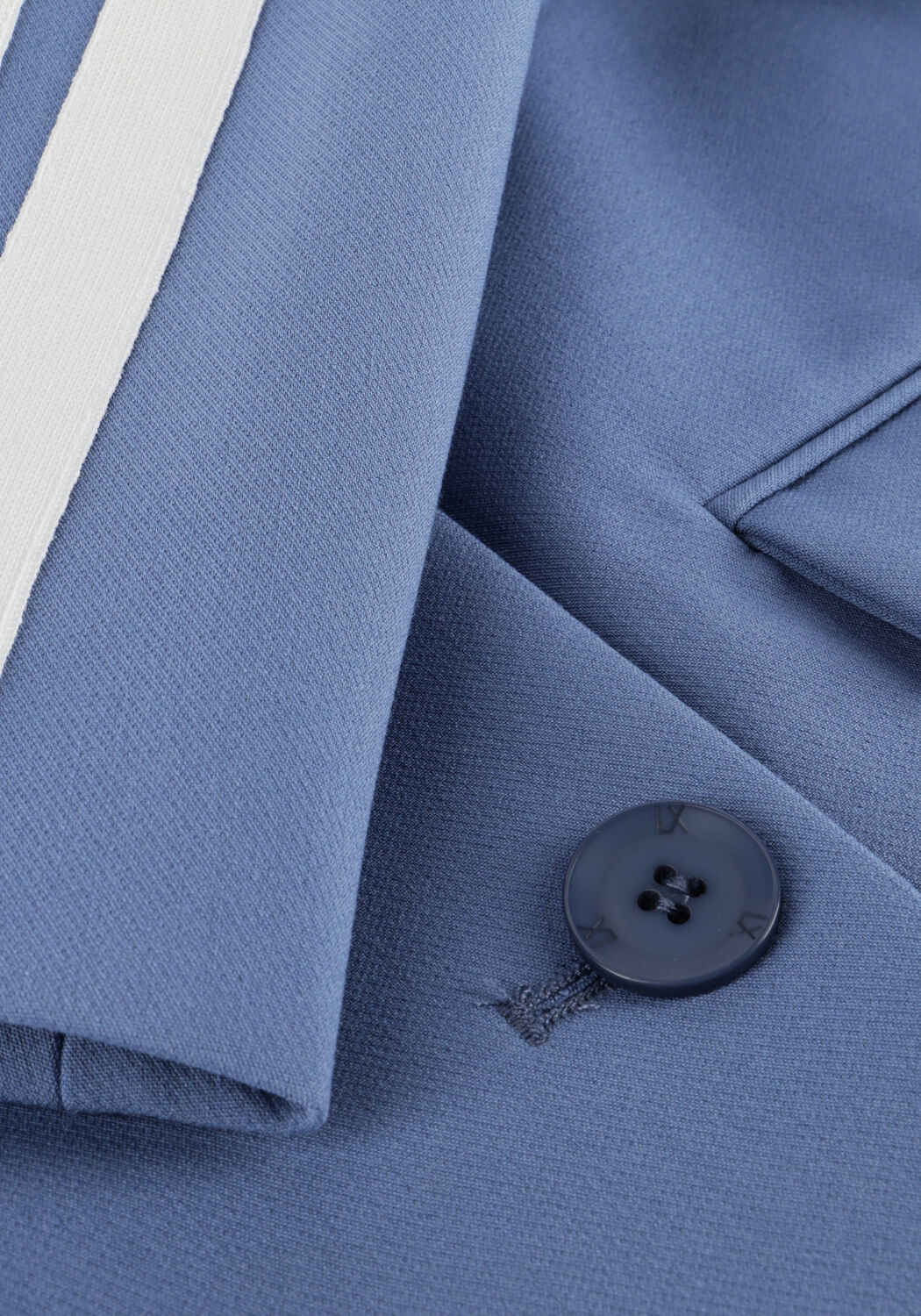 Donkerblauwe ALIX THE LABEL Blazer LADIES WOVEN STRIPE TAPE BLAZER - large