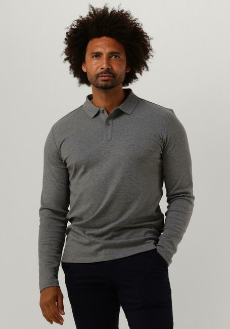 Grijze SELECTED HOMME Polo SLHSLIM-TOULOUSE LS POLO B NOOS - large