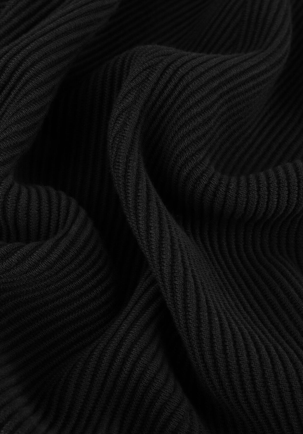 CAST IRON Pull MOCK NECK COTTON MODAL MOCKNECK en noir - large