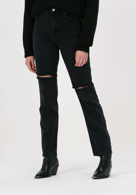 NA-KD Straight leg jeans DESTROYED STRAIGHT DENIM en noir - large