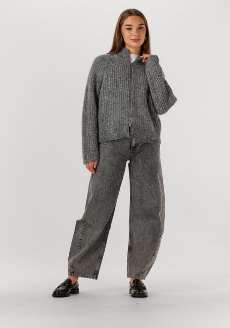 SELECTED WOMEN Gilet SLFANJULI LS KNIT ZIP CARDIGAN en gris - large