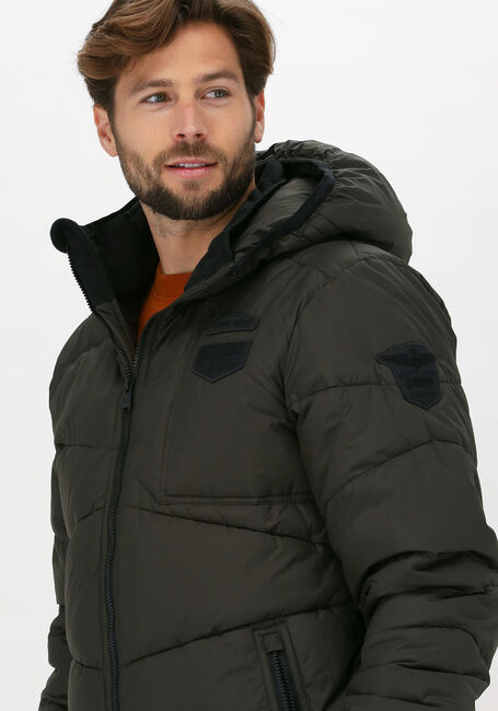 Donkergroene PME LEGEND Gewatteerde jas SHORT JACKET DREAMLIFTER ICON - large