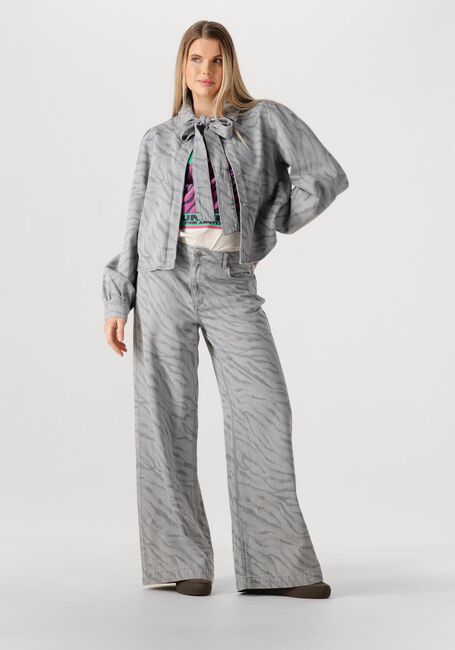 Grijze POM AMSTERDAM  BLOUSE DENIM ANIMAL PRINT - large