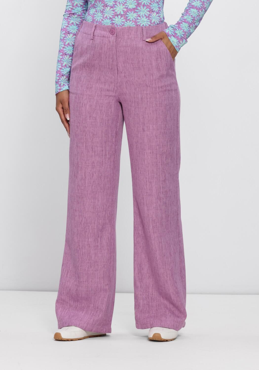 YDENCE Pantalon large PANTS LEONA en violet - large