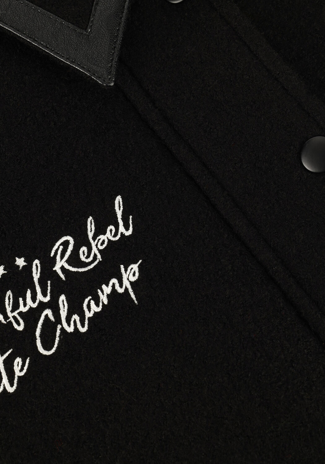 COLOURFUL REBEL Jack CHARLEY BASEBALL JACKET en noir - large