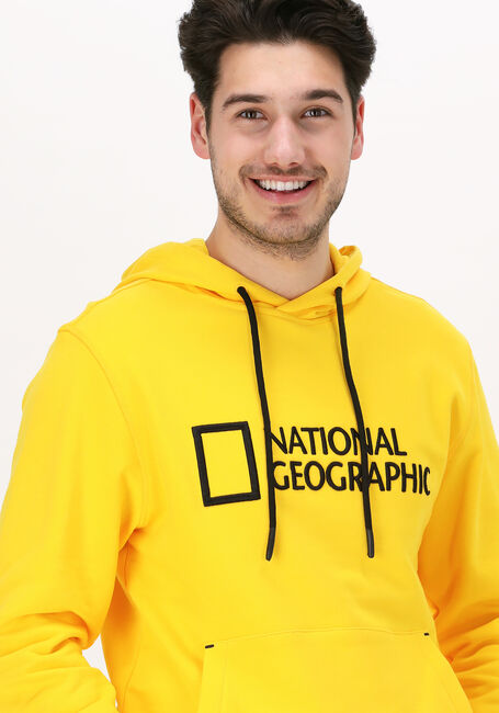 NATIONAL GEOGRAPHIC Chandail UNISEX HOODY WITH BIG LOGO en jaune - large