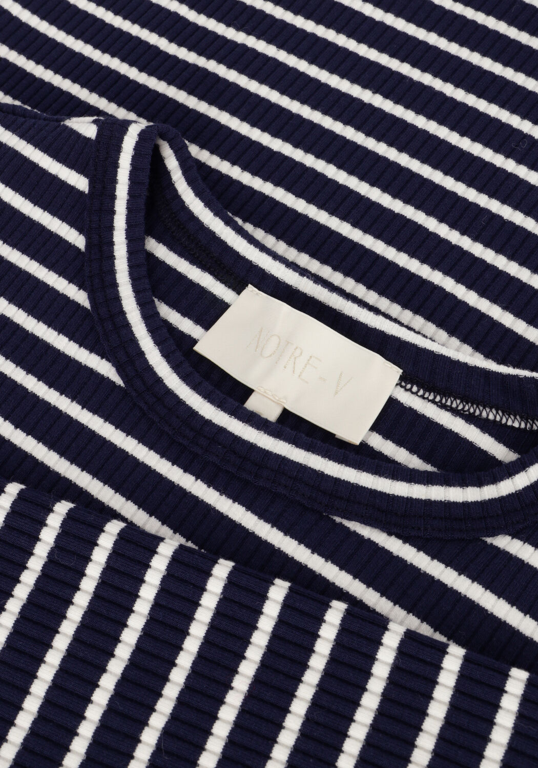 NOTRE-V NV-EELKE ROUND NECK Hauts & T-shirts Bleu fonc&eacute; - large