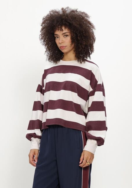 CATWALK JUNKIE Haut OVERSIZED STRIPED LONG SLEEVE Bordeaux - large